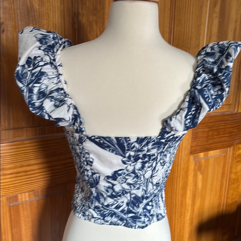 Abercrombie & Fitch Blue Floral Tank Top - Picture 7 of 7